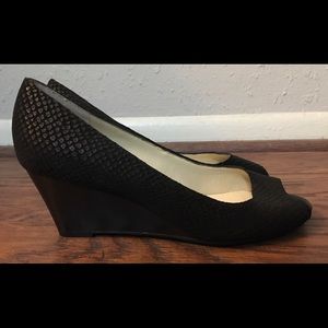 Peep Toe Mini Wedge Pump